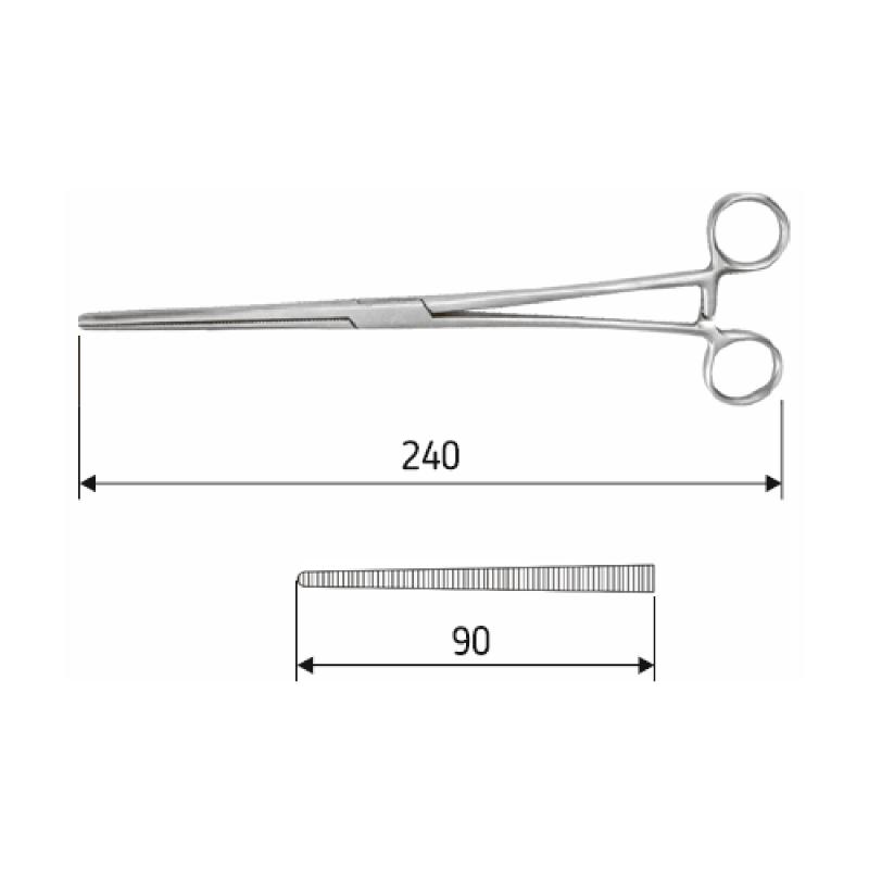 Затискач Sarot 24 cм, прямий, J-17-218, Surgicon